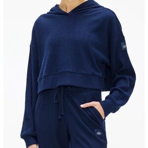 Alo Yoga Muse Hoodie in Navy Blue